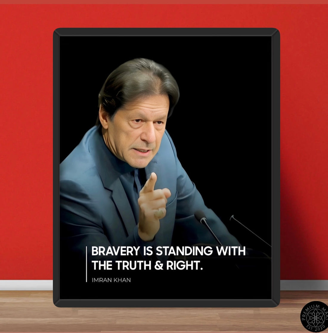 Imran Khan - Bravery quote Framed