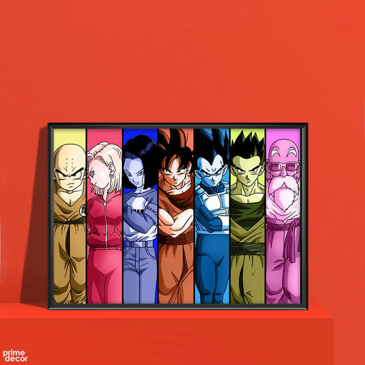 Characters from Dragon Ball Z - Anime Poster Wall Art