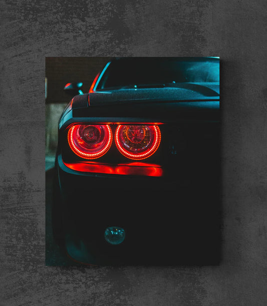 Dodge Challenger SRT Neon Acrylic Poster (RED LED)